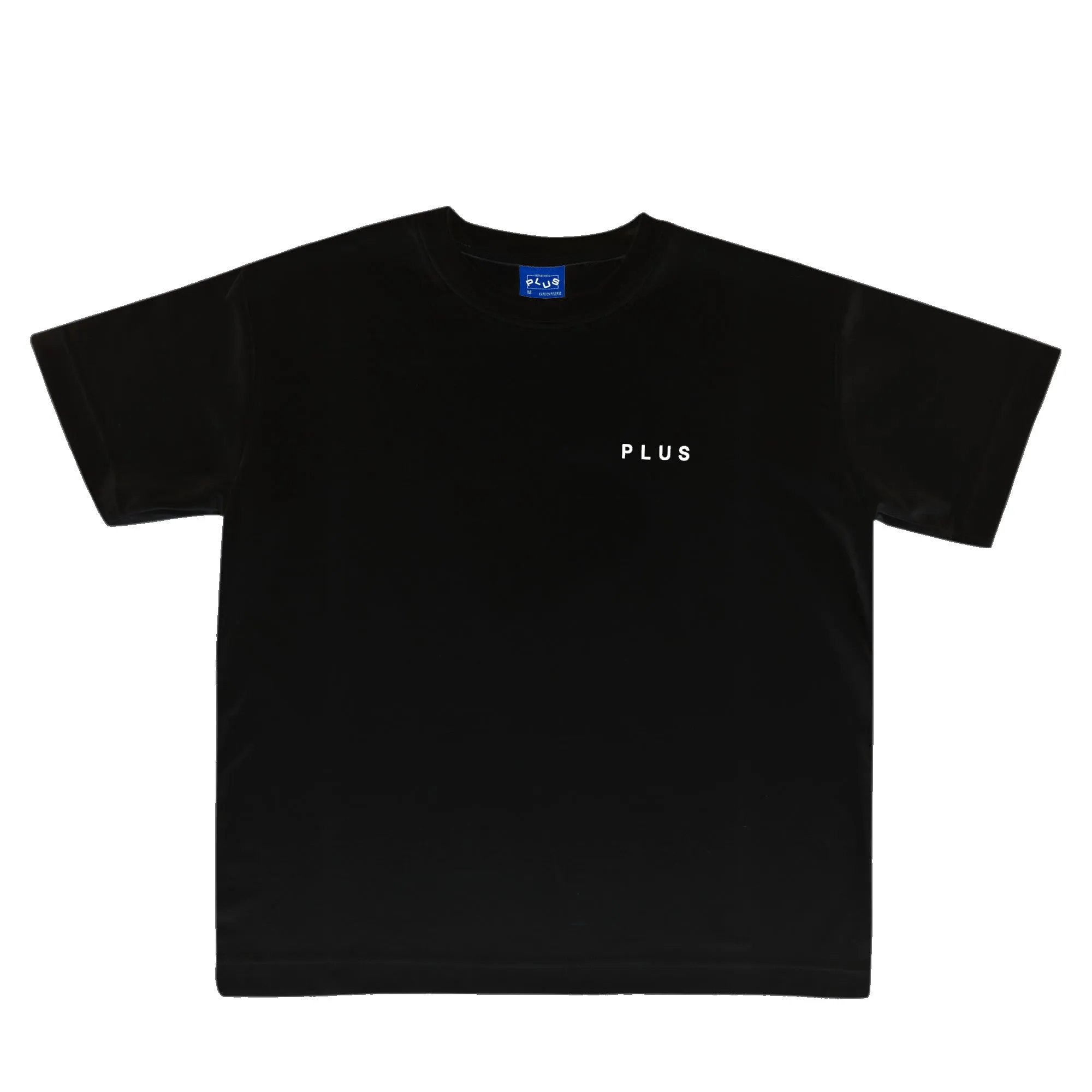 PLUS Basics Spell Out Logo Heavyweight Tee Black sold by PLUS