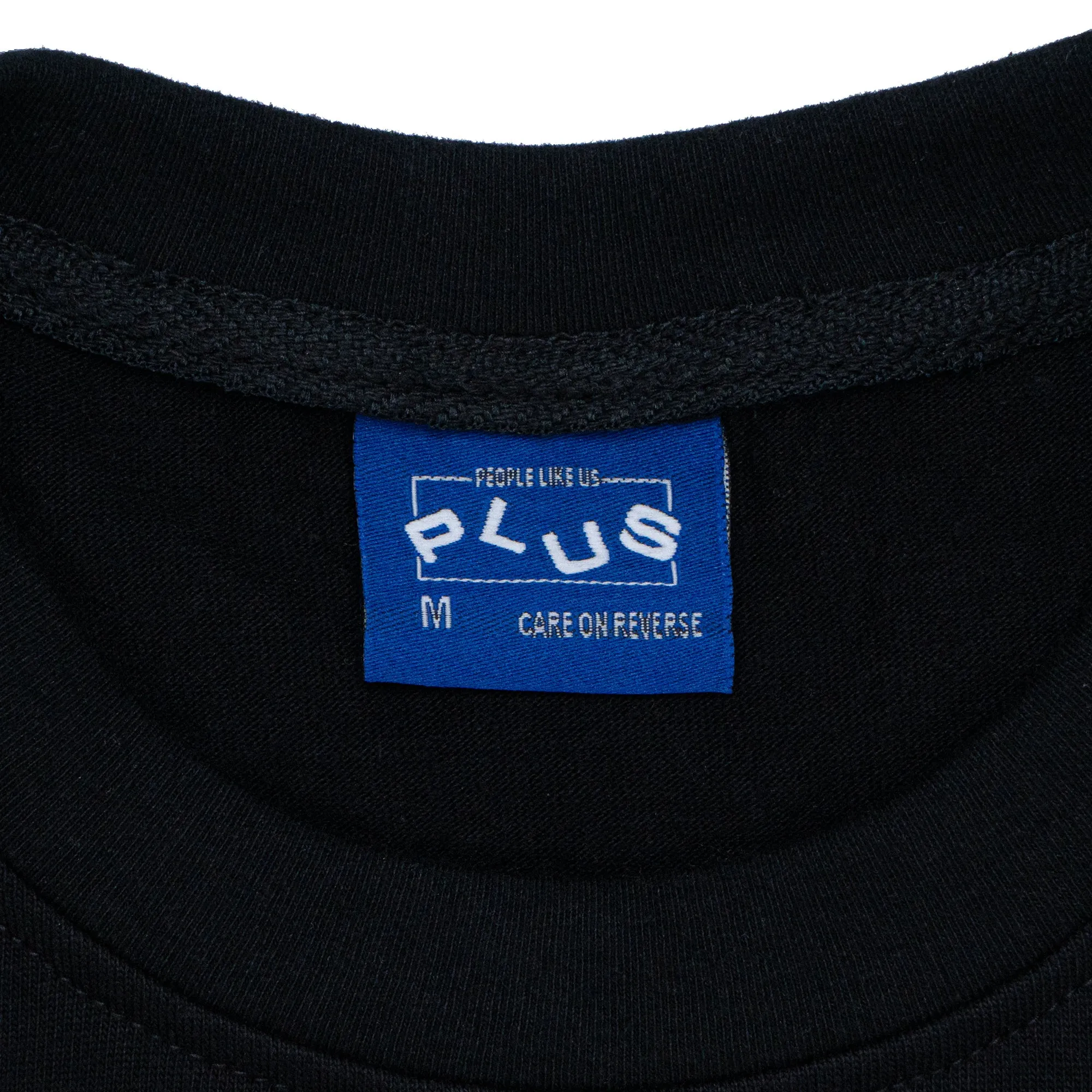 PLUS Basics Spell Out Logo Heavyweight Tee Black sold by PLUS product image thumbnail 3