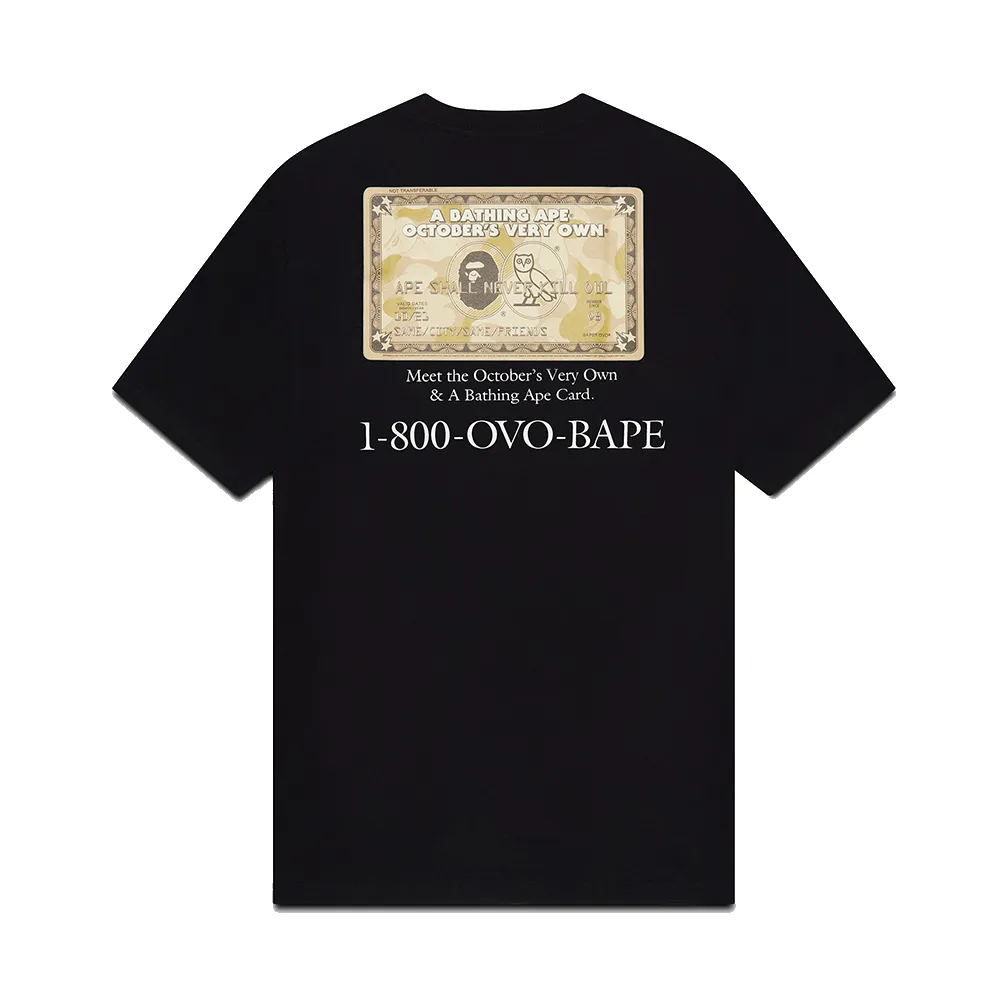 OVO x BAPE Gold Card T-shirt Black sold by PLUS product image thumbnail 2