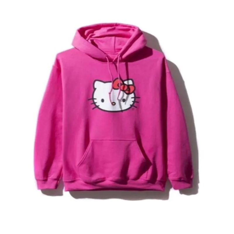 Anti Social Social Club Hello Kitty Hoodie Pink sold by PLUS