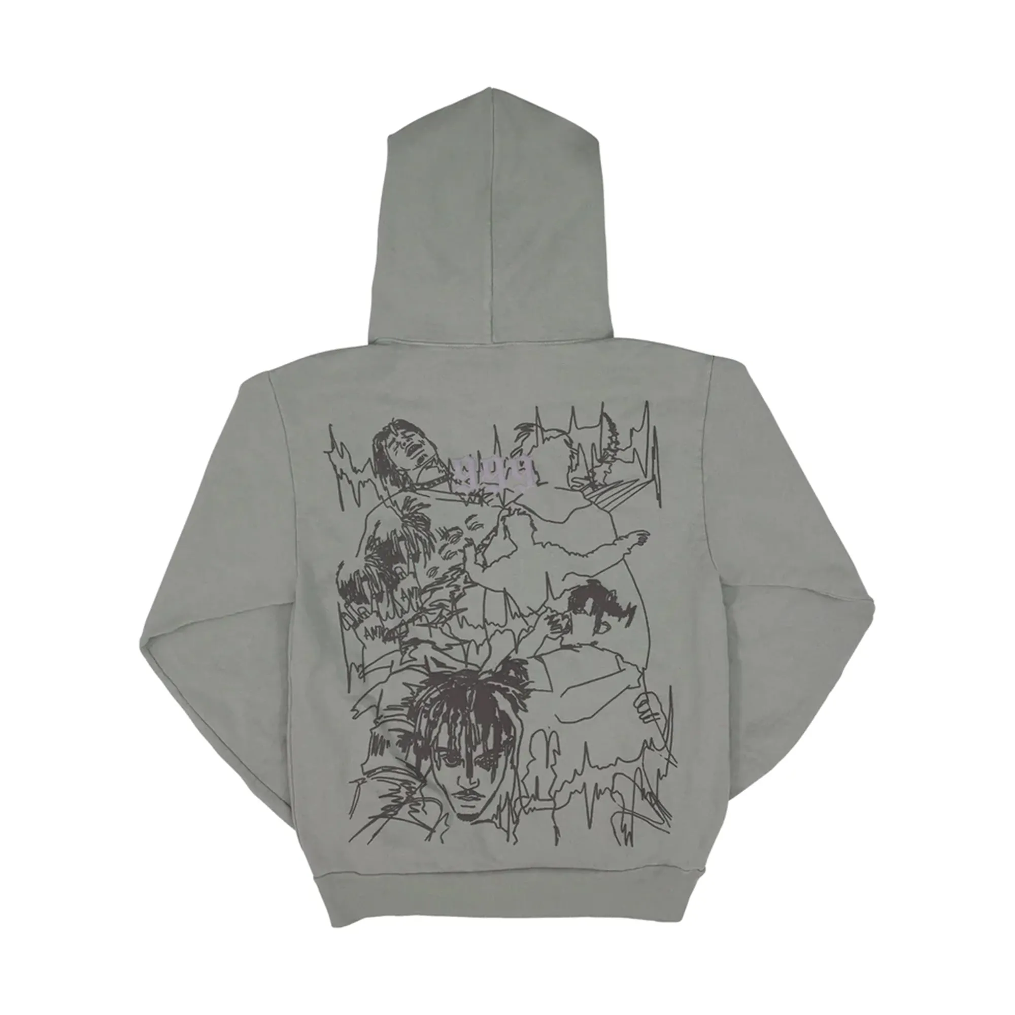 Revenge x Juice Wrld 999 Sketch Hoodie Sage sold by PLUS product image thumbnail 2