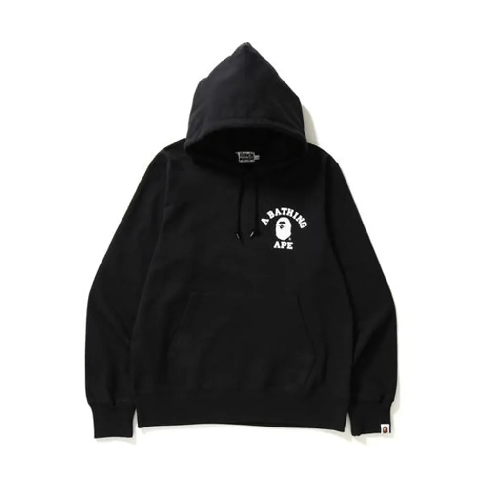 Bape Small Logo College Pullover Hoodie Black sold by PLUS