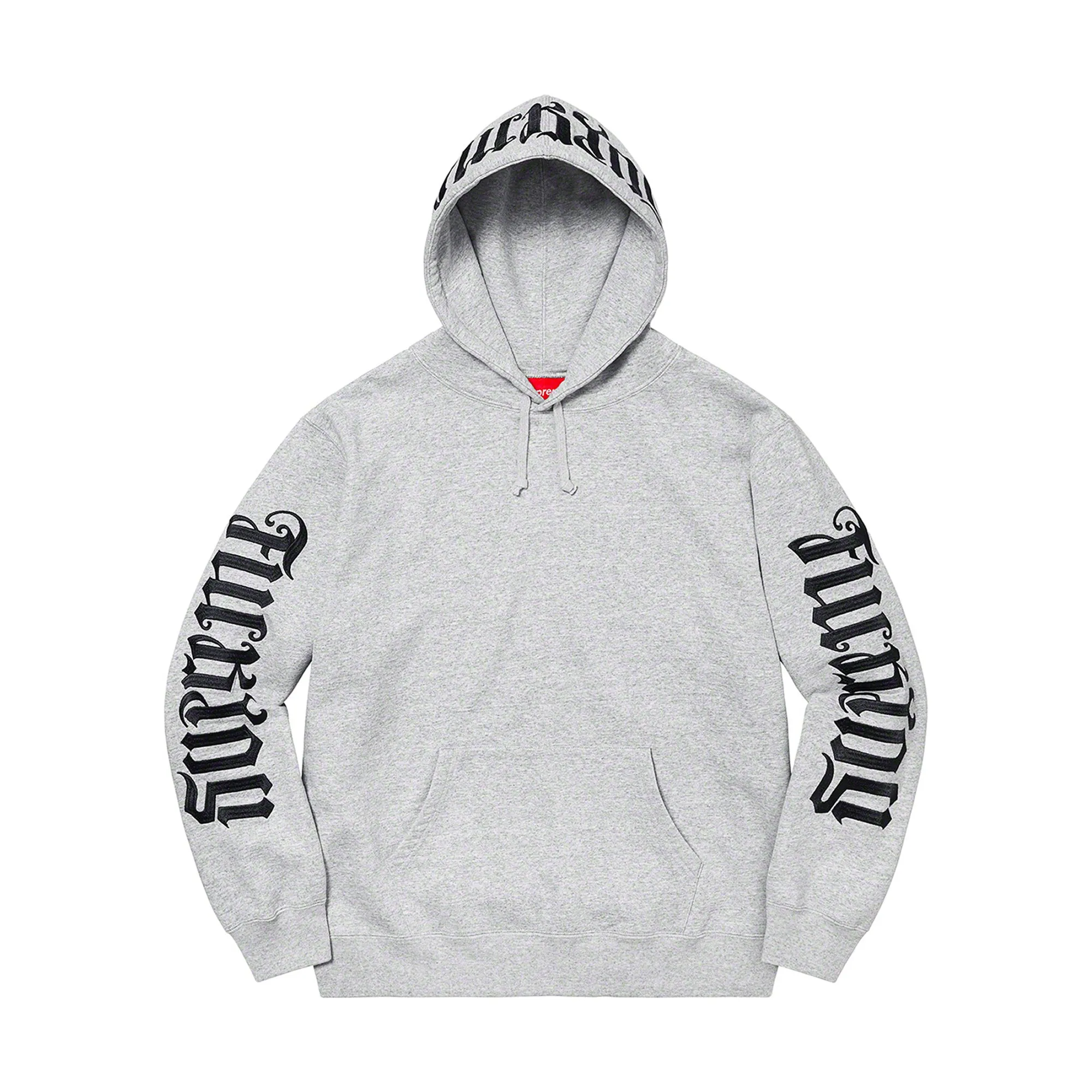 Supreme Ambigram Hooded Sweatshirt Heather Grey sold by PLUS