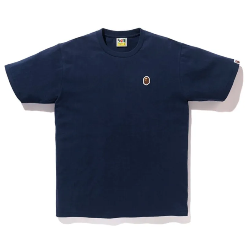 Bape Silicon Ape Head One Point Tee Navy sold by PLUS