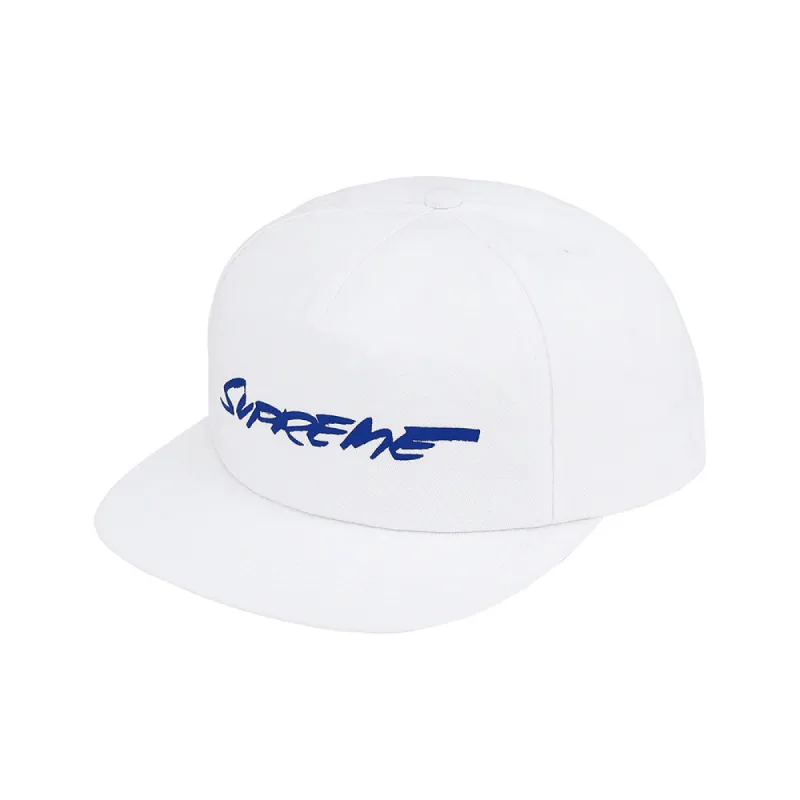 Supreme Futura Logo 5-Panel White sold by PLUS