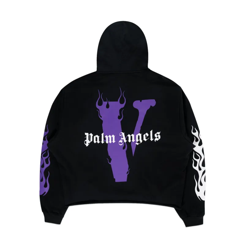 Vlone x Palm Angels Hoodie Black/Purple sold by PLUS