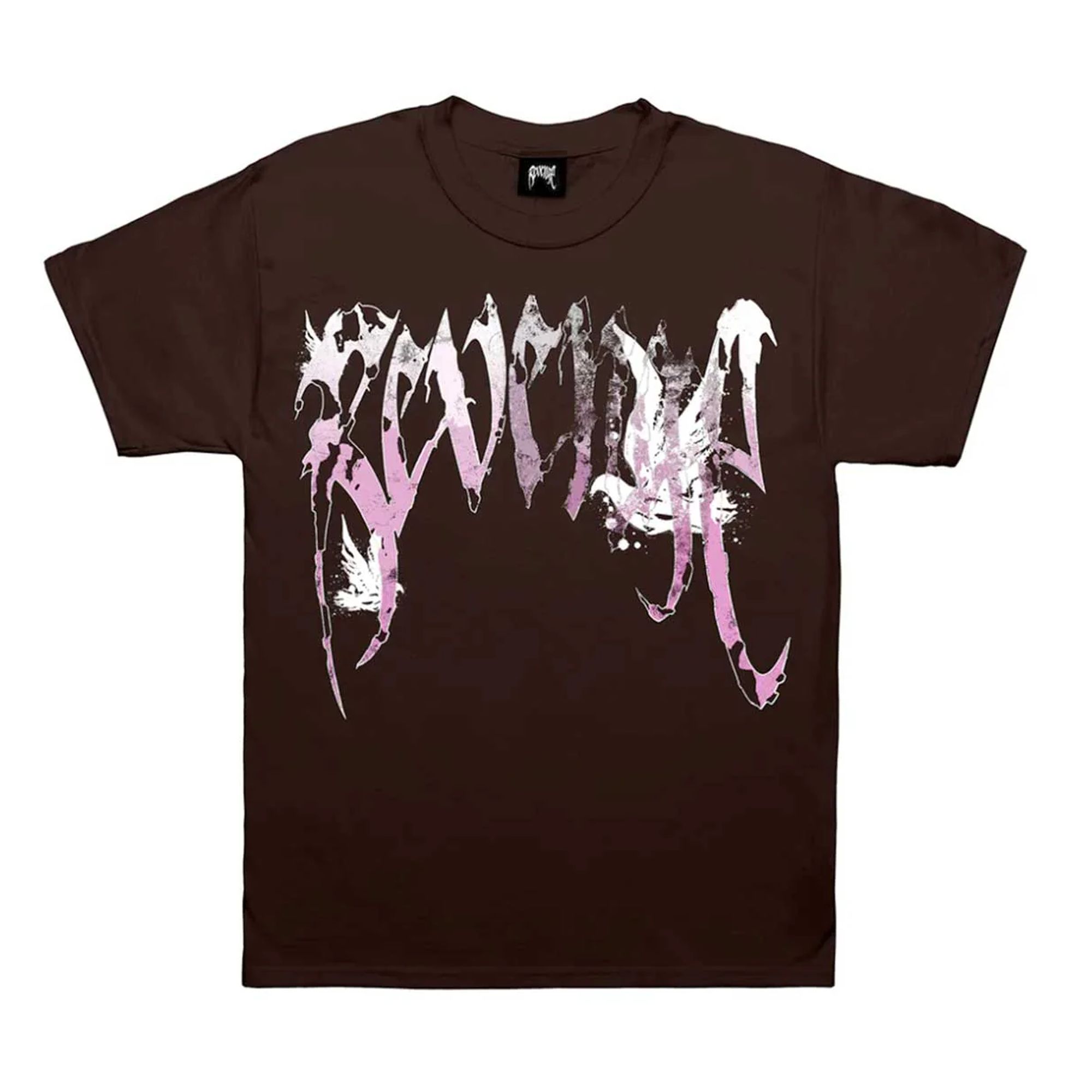 Revenge x Anuel Graffiti Dove Tee Brown sold by PLUS