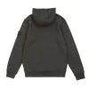 Stone Island Cotton Fleece Hooded Sweatshirt Charcoal sold by PLUS