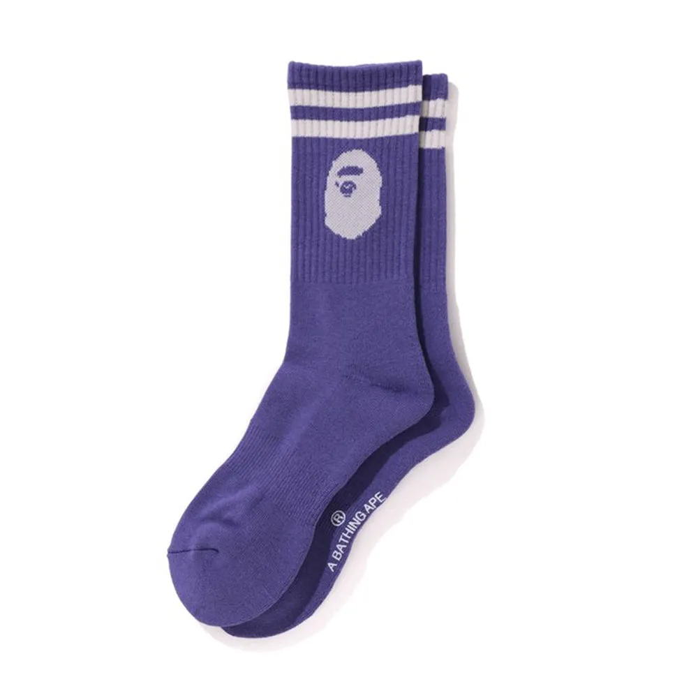 BAPE Ape Head Socks (FW19) Purple sold by PLUS