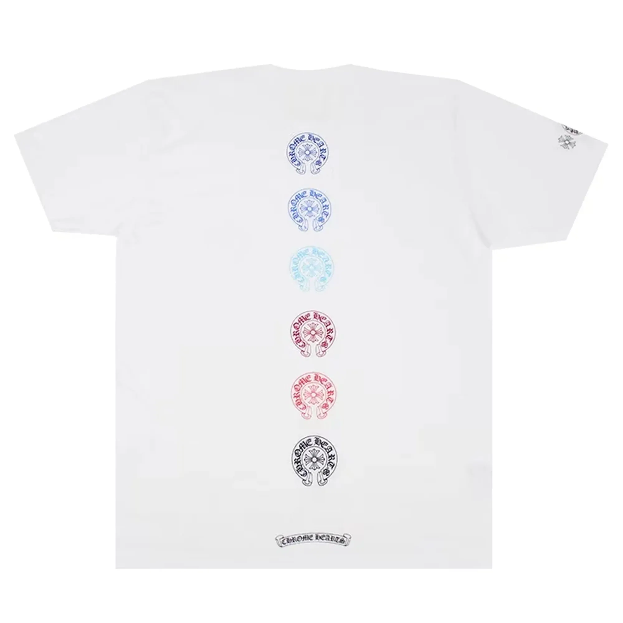Chrome Hearts Multi Color Horseshoe Logo Tee White | Parallel
