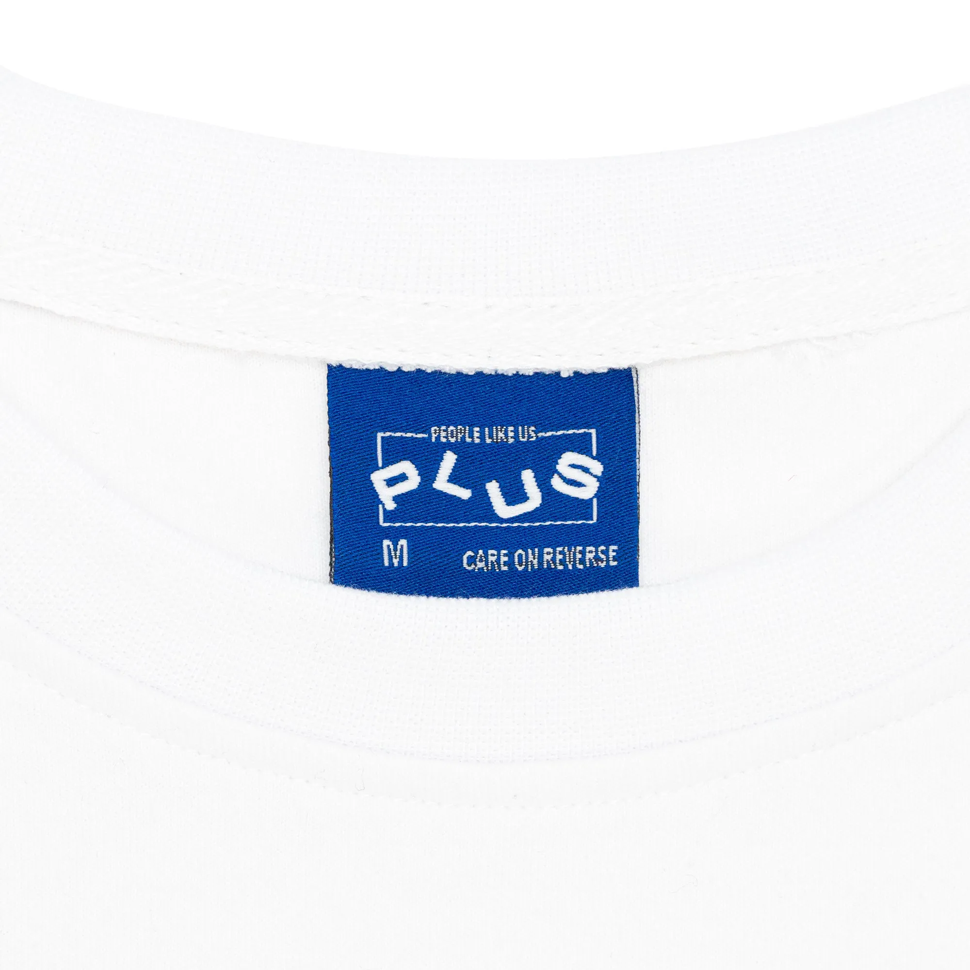 PLUS Basics 3D Logo Heavyweight Tee White sold by PLUS product image thumbnail 3