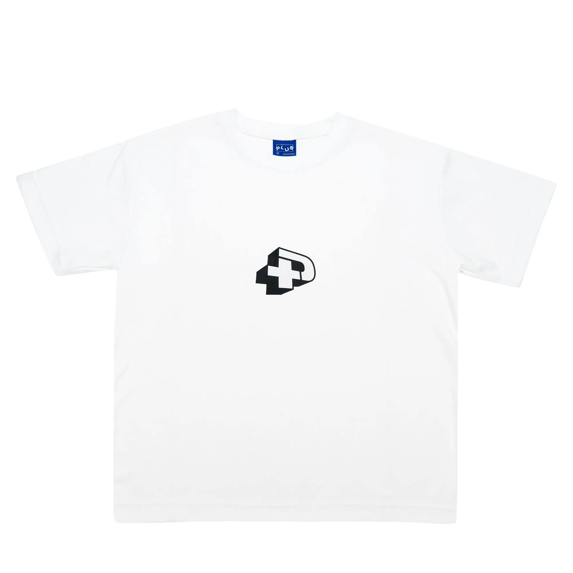 PLUS Basics 3D Logo Heavyweight Tee White sold by PLUS
