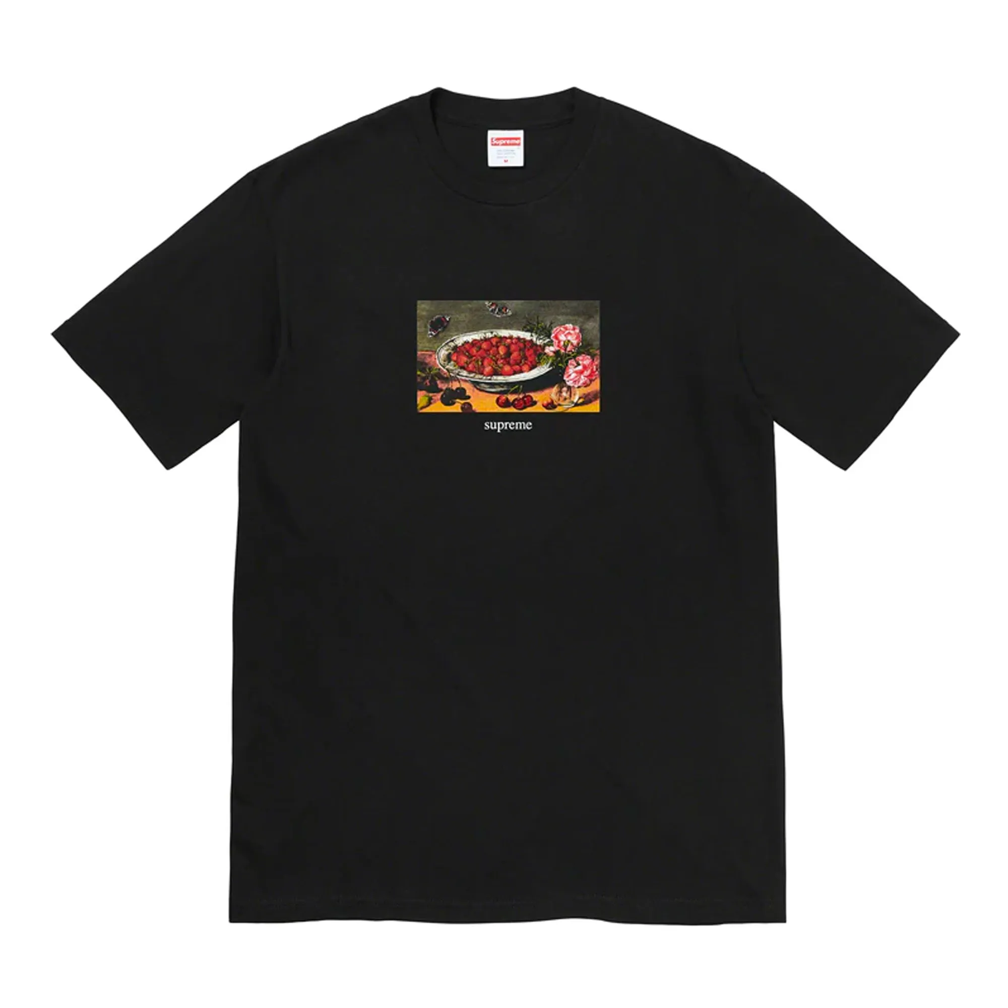 Supreme Strawberries Tee Black (SS23) sold by PLUS