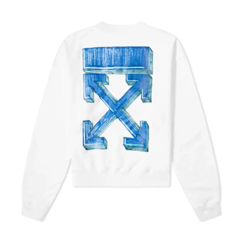 Off-White Marker Over Crewneck White/Blue sold by PLUS