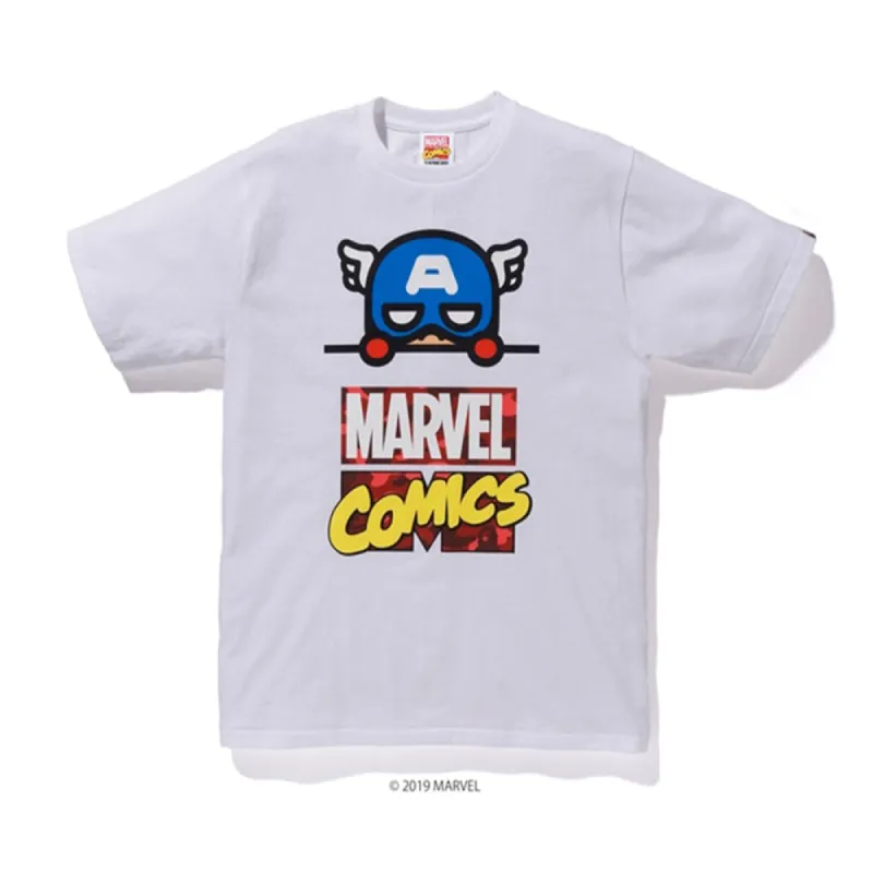 BAPE x Marvel Comics Captain America Tee White sold by PLUS