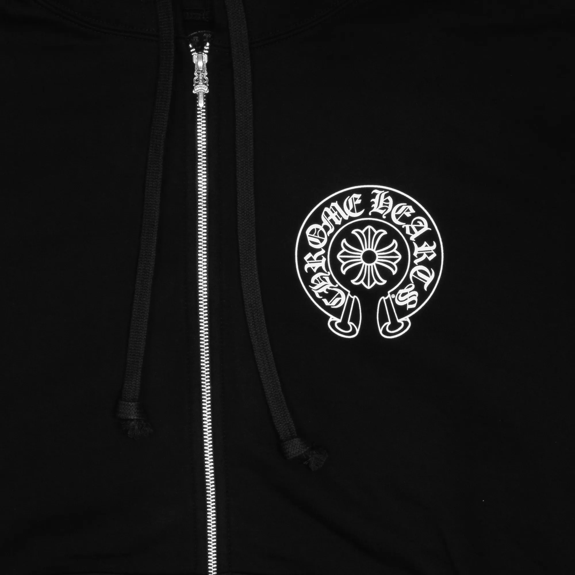 スウェット・トレーナー Chrome Hearts Horseshoe Floral Fleece Zip-Up Hoodie Black Buy Chrome Hearts Horseshoe Floral Hoodie 'Black' - 1383