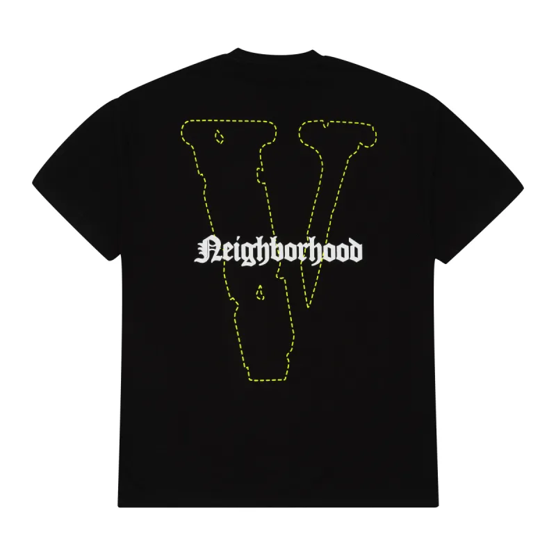 Vlone x Neighborhood Skull Tee Black/Green sold by PLUS