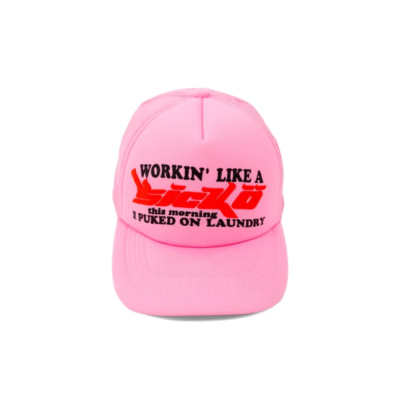 Sicko Laundry Trucker Hat Pink sold by PLUS