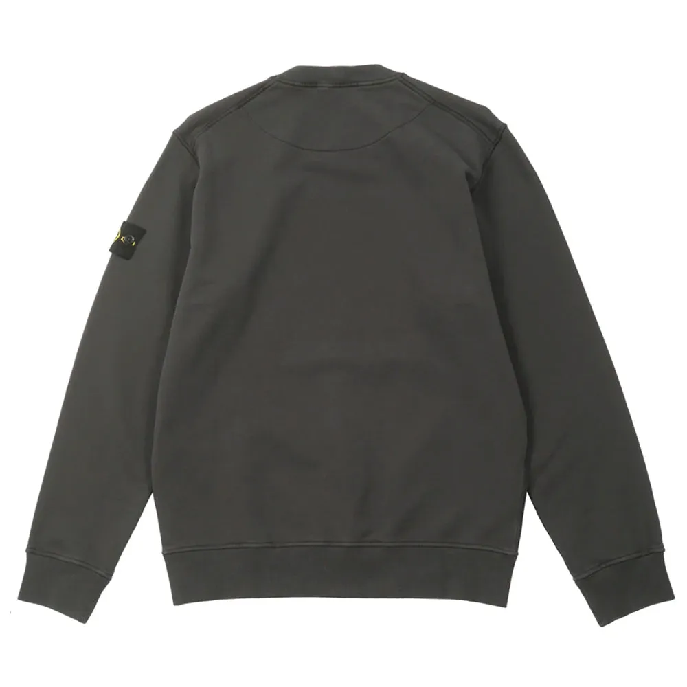 Stone Island Cotton Fleece Crewneck Sweatshirt Charcoal sold by PLUS product image thumbnail 2