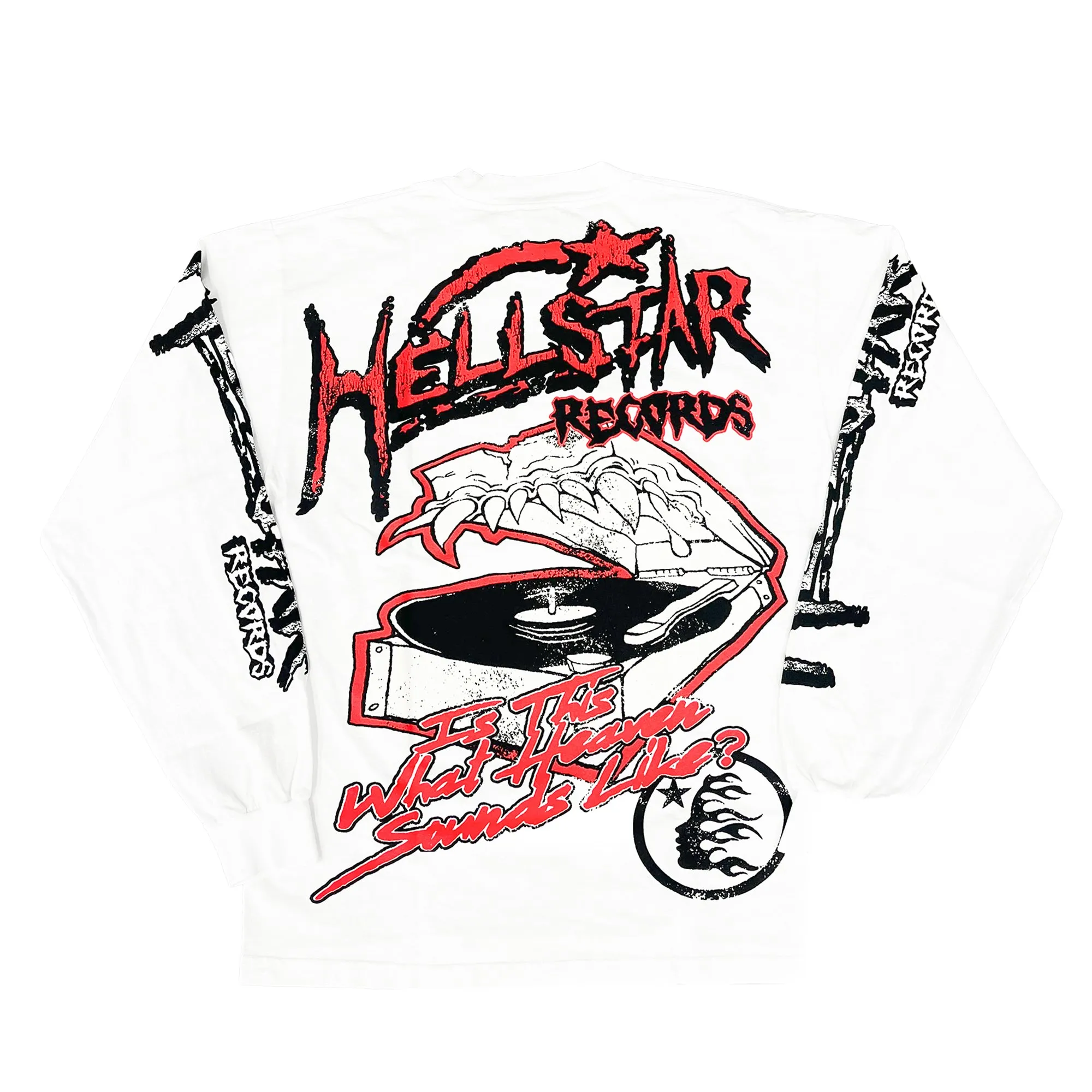 Hellstar Stuidos Records L/S Tee White sold by PLUS product image thumbnail 2