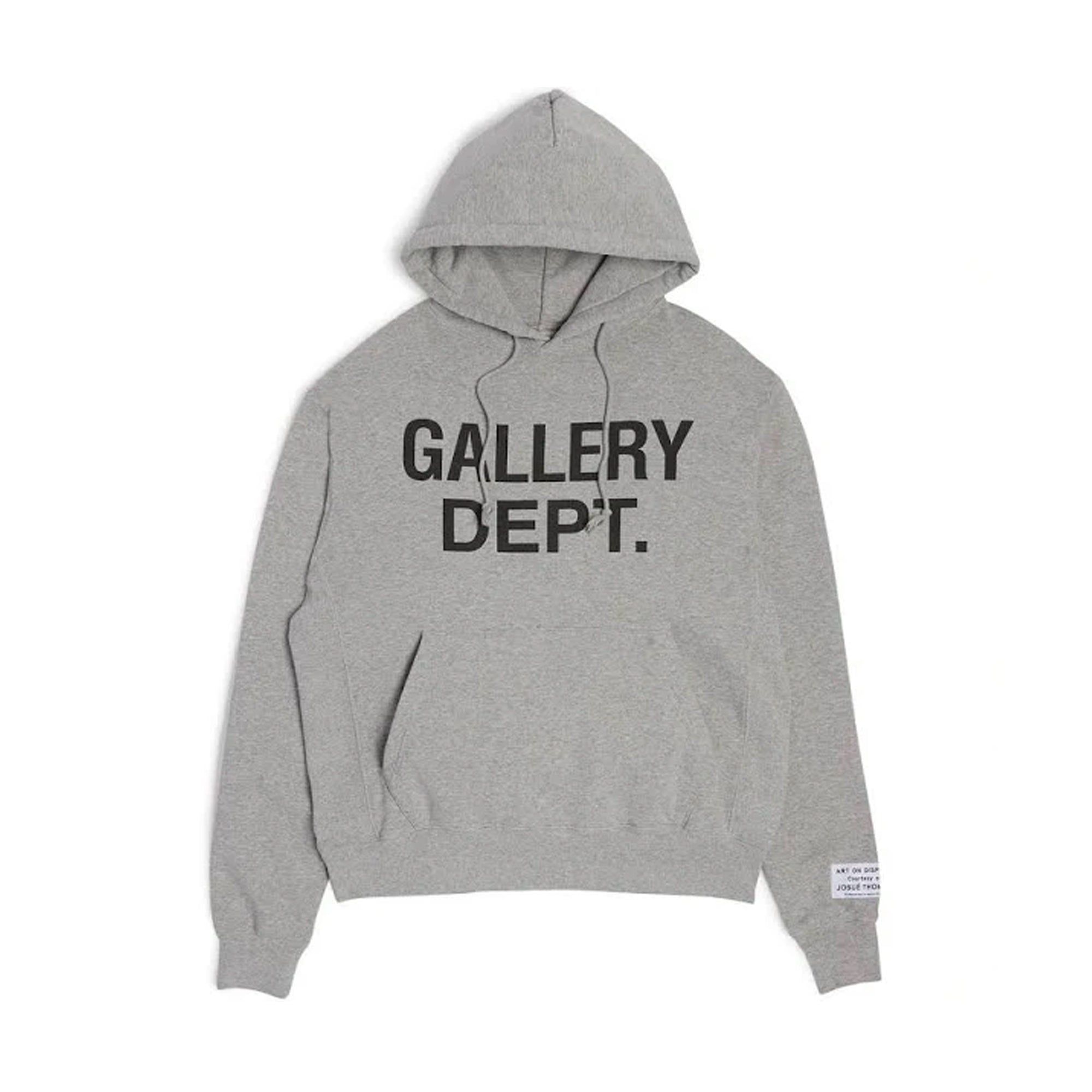 Gallery Dept. Center Logo Hoodie Heather Grey sold by PLUS