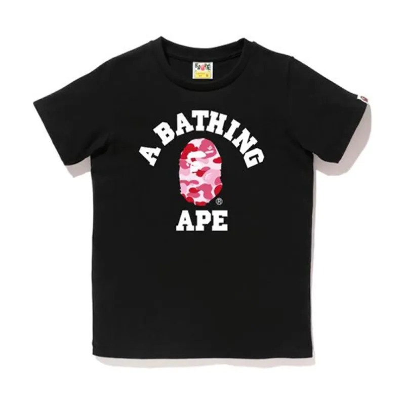 BAPE Abc Camo College Tee Tee (Ladies) Black/Pink sold by PLUS