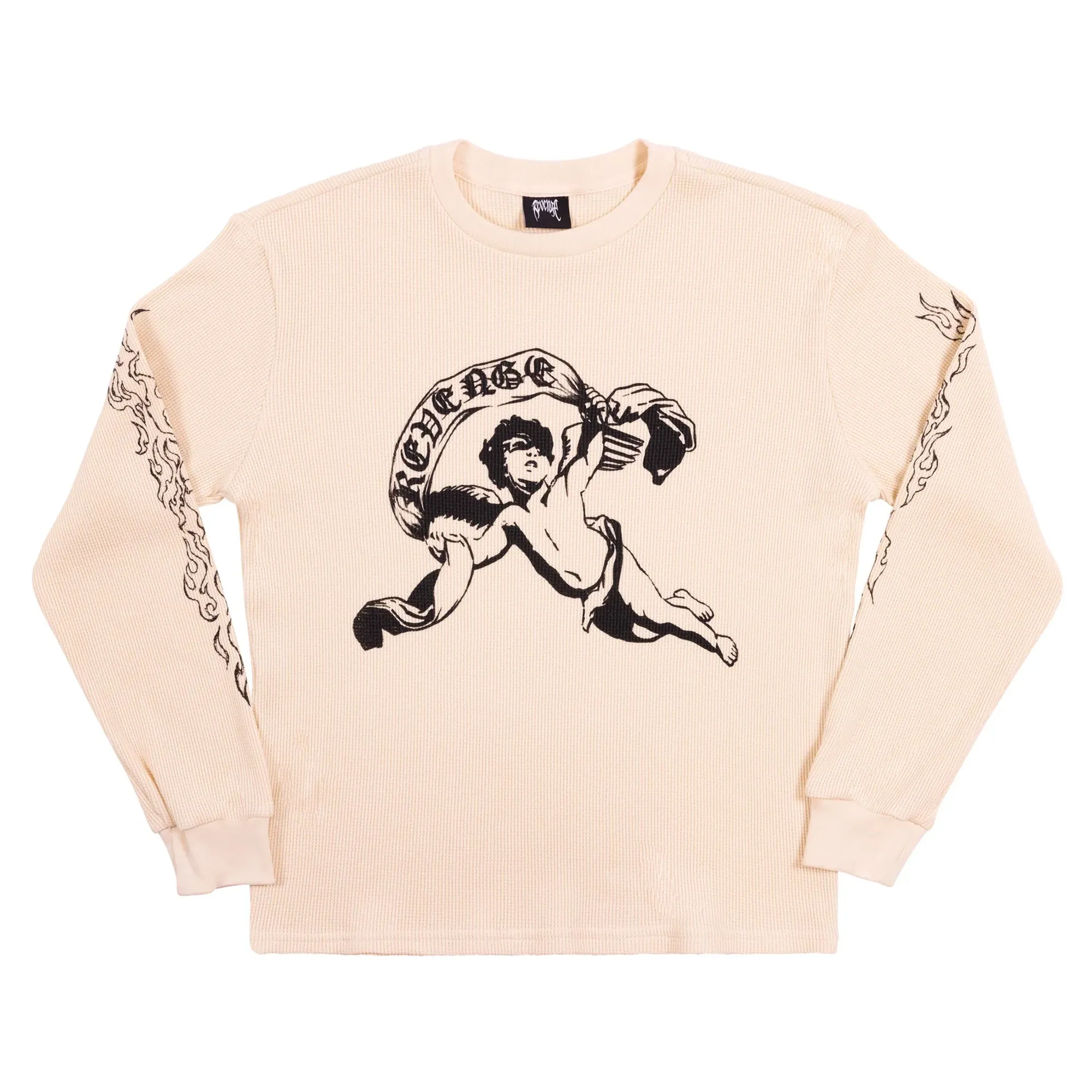 Revenge Flame Cherub Thermal Longsleeve Cream sold by PLUS