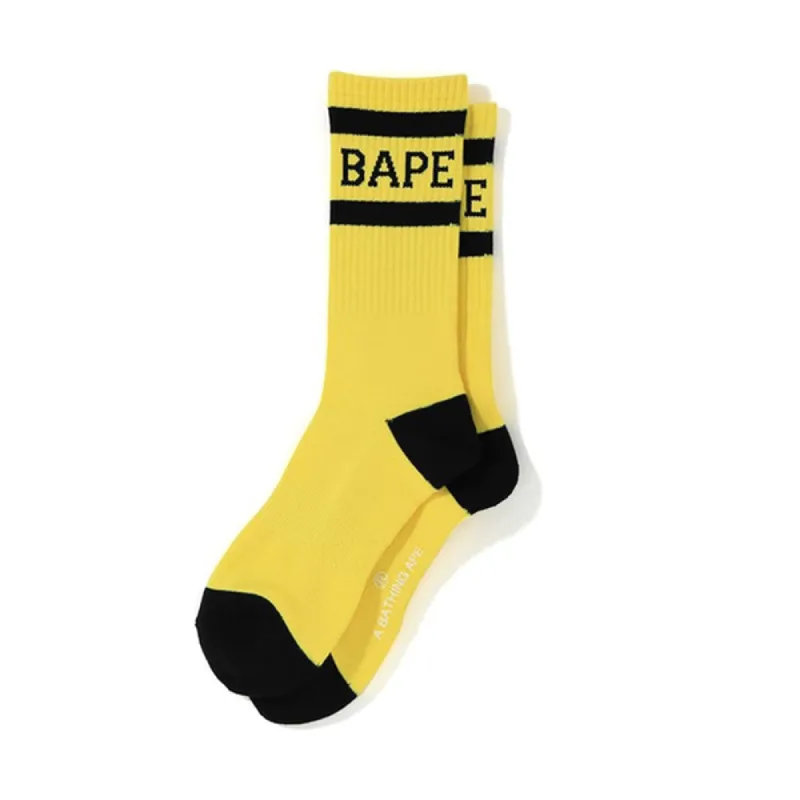 BAPE Melange Socks Yellow sold by PLUS