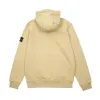 Stone Island Brushed Cotton Fleece Hooded Sweatshirt Ecru sold by PLUS