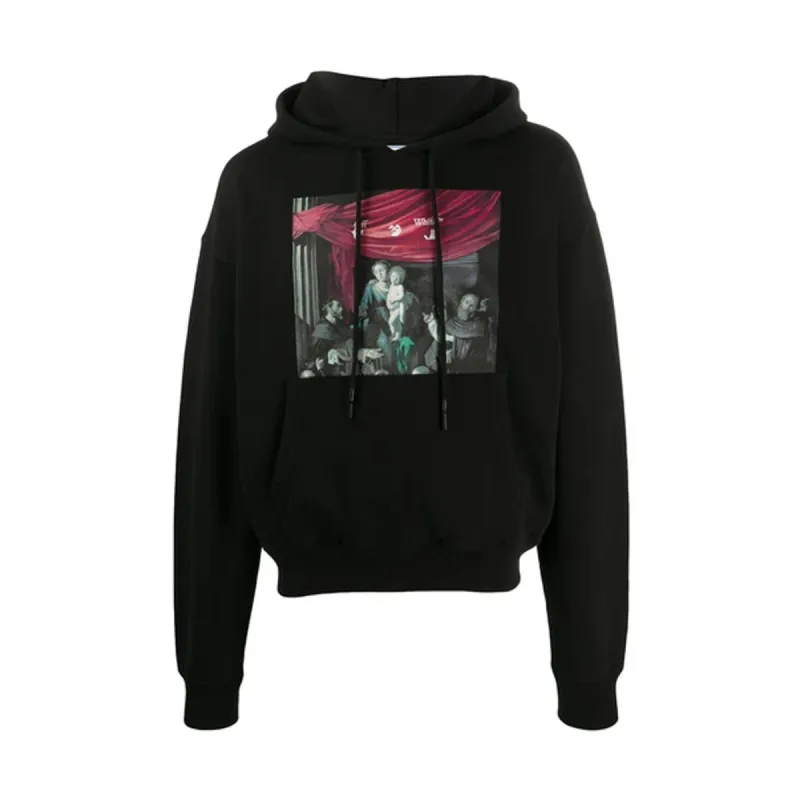 OFF-WHITE Caravaggio Painting Hoodie Black/Black sold by PLUS