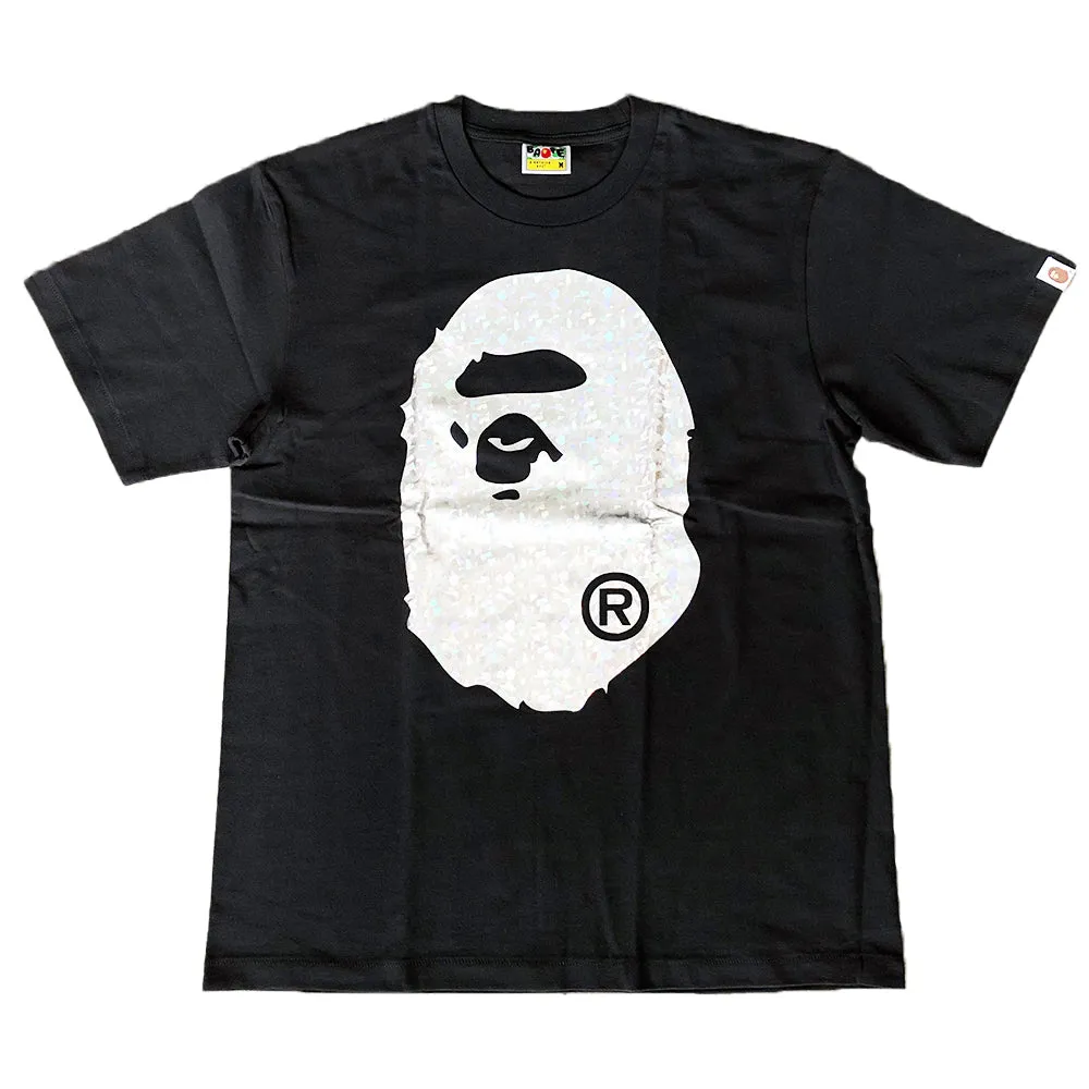 BAPE Holographic Big Ape Head Tee Black sold by PLUS