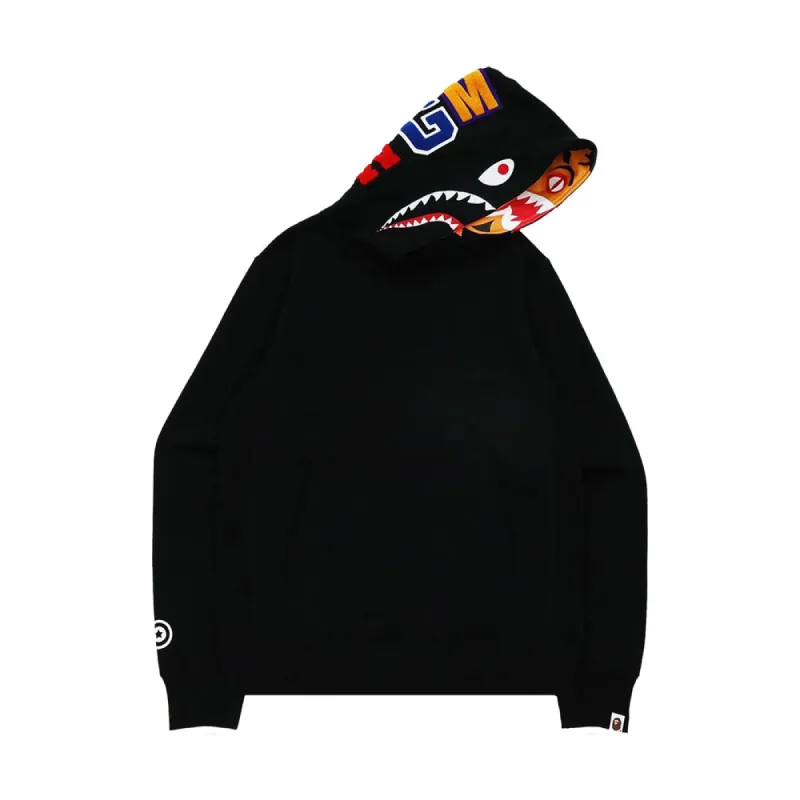 Bape Shark x Tiger Pullover Hoodie Black sold by PLUS