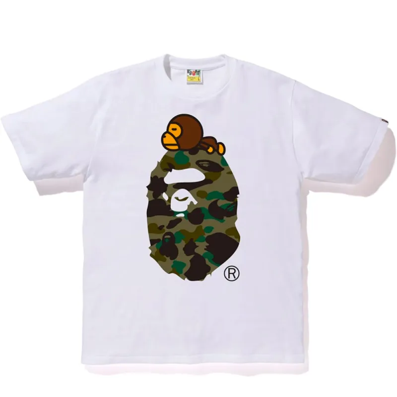 BAPE 1st Camo Milo on Big Ape Tee White/Green (FW21) sold by PLUS