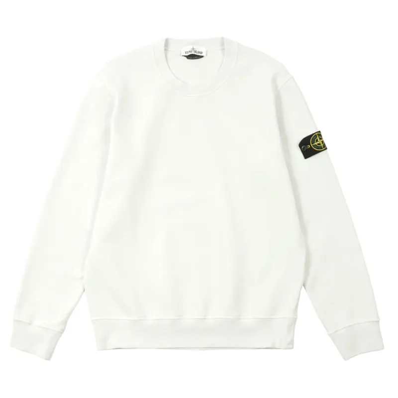 Stone Island Cotton Fleece Crewneck Sweatshirt Ice sold by PLUS