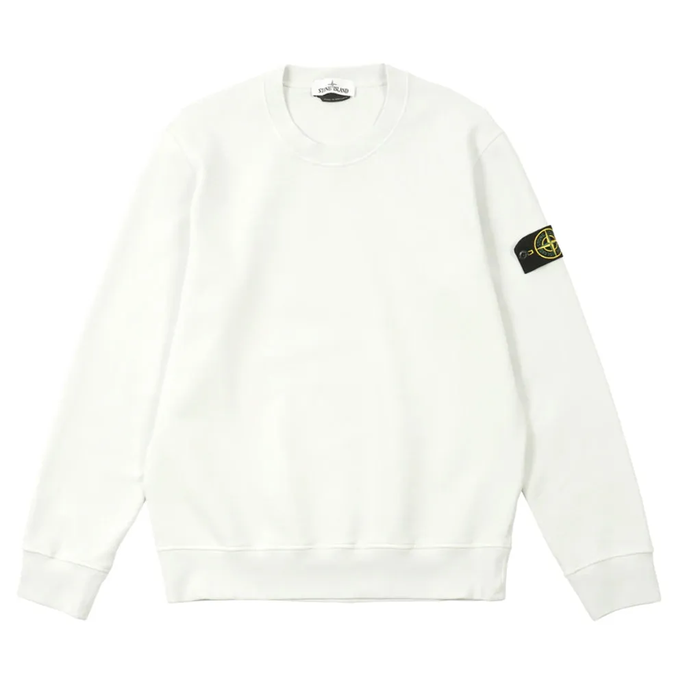 Stone Island Cotton Fleece Crewneck Sweatshirt Ice sold by PLUS