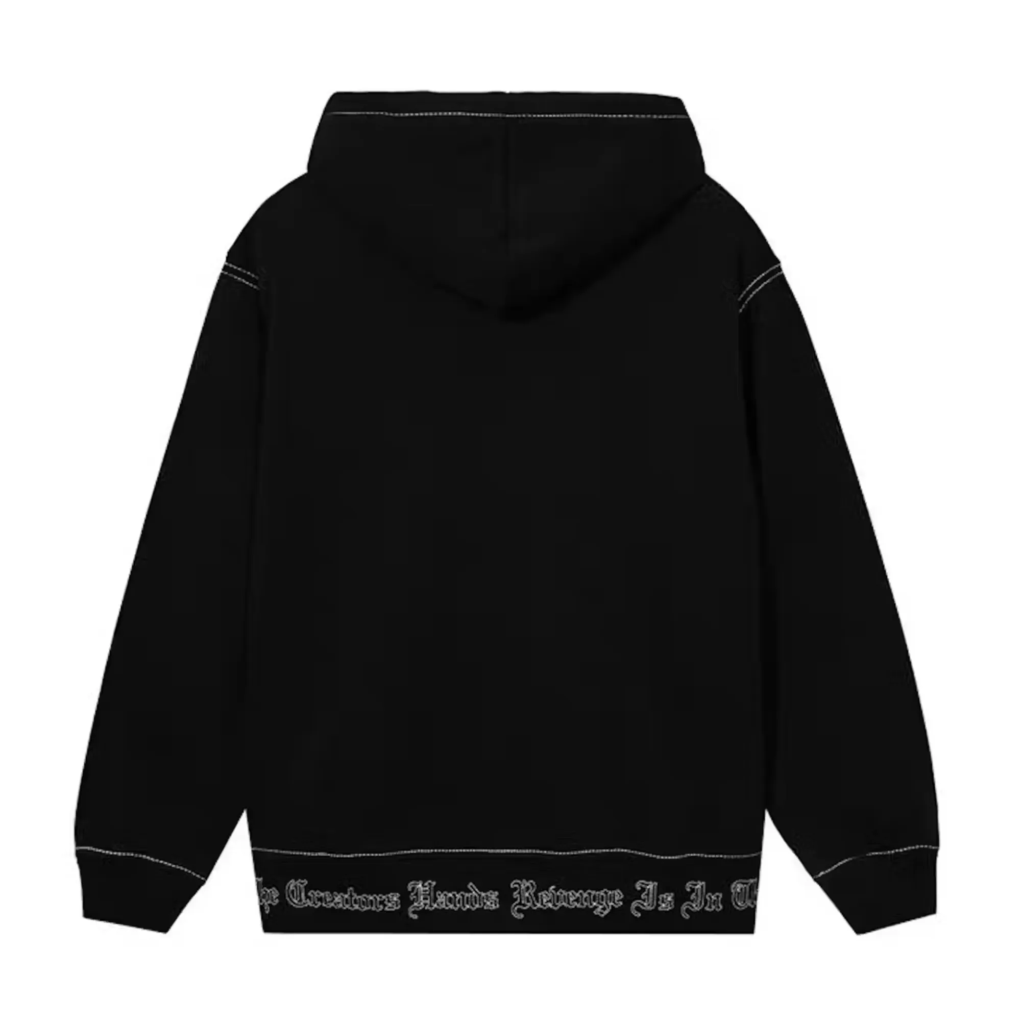 ★OY★PANEL CONTRAST POCKET HOODIE-BLACK★正規品/直送料込 Revenge Contrast Embroidered Zip Black/Red | Parallel