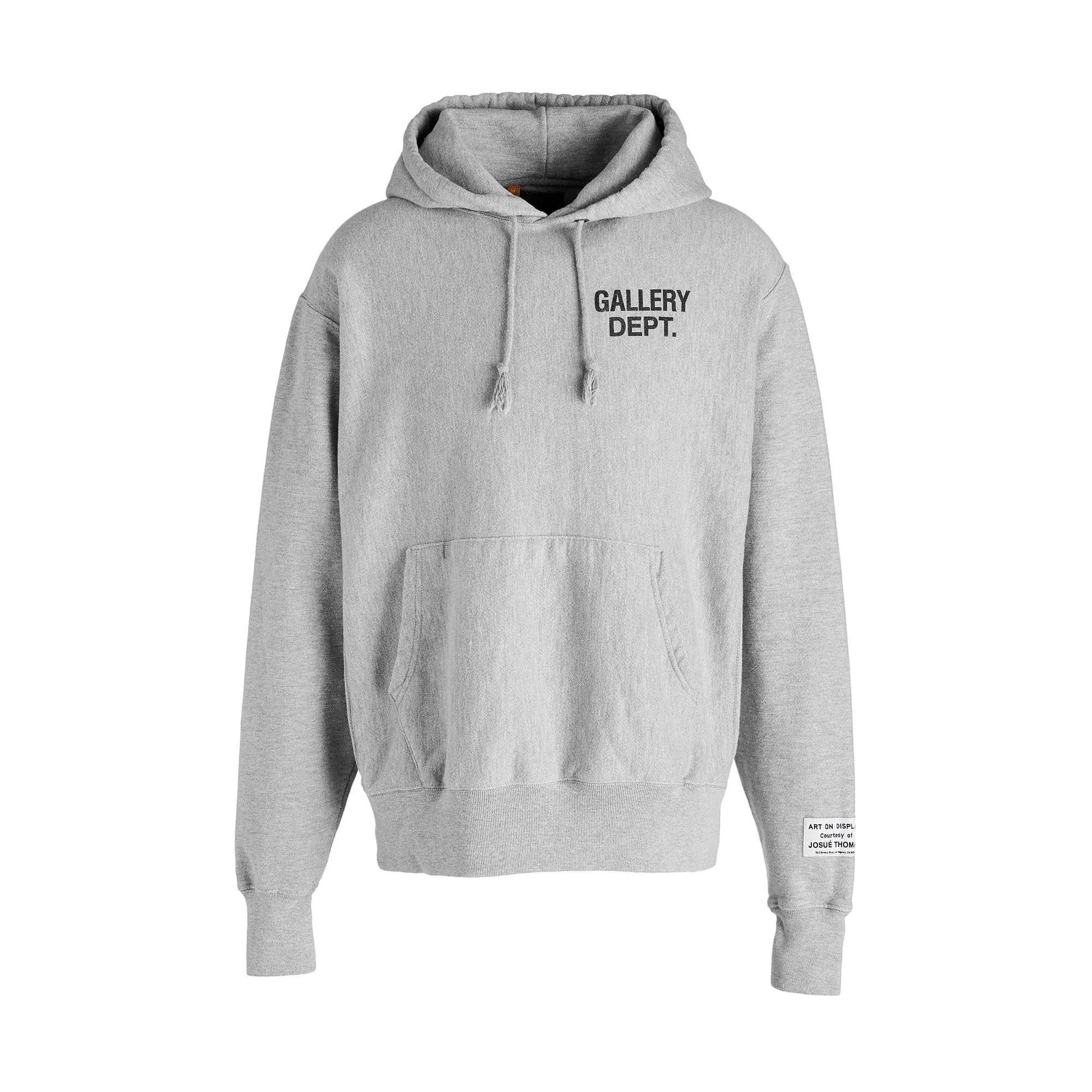 Gallery Dept Logoed Cotton-Blend Hoodie Grey sold by PLUS