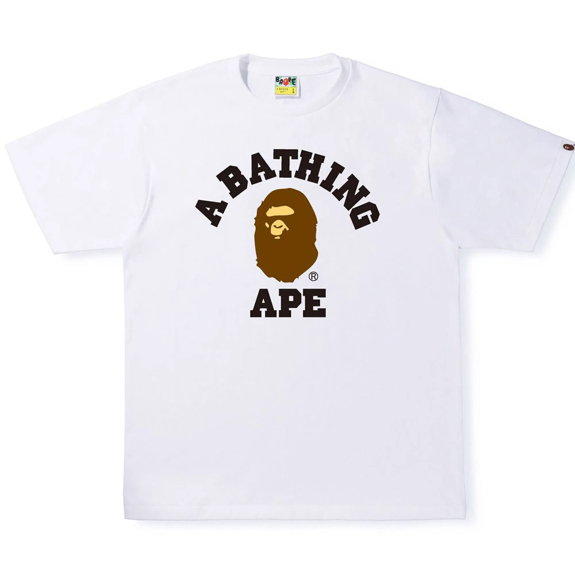 Bape College Tee White sold by PLUS