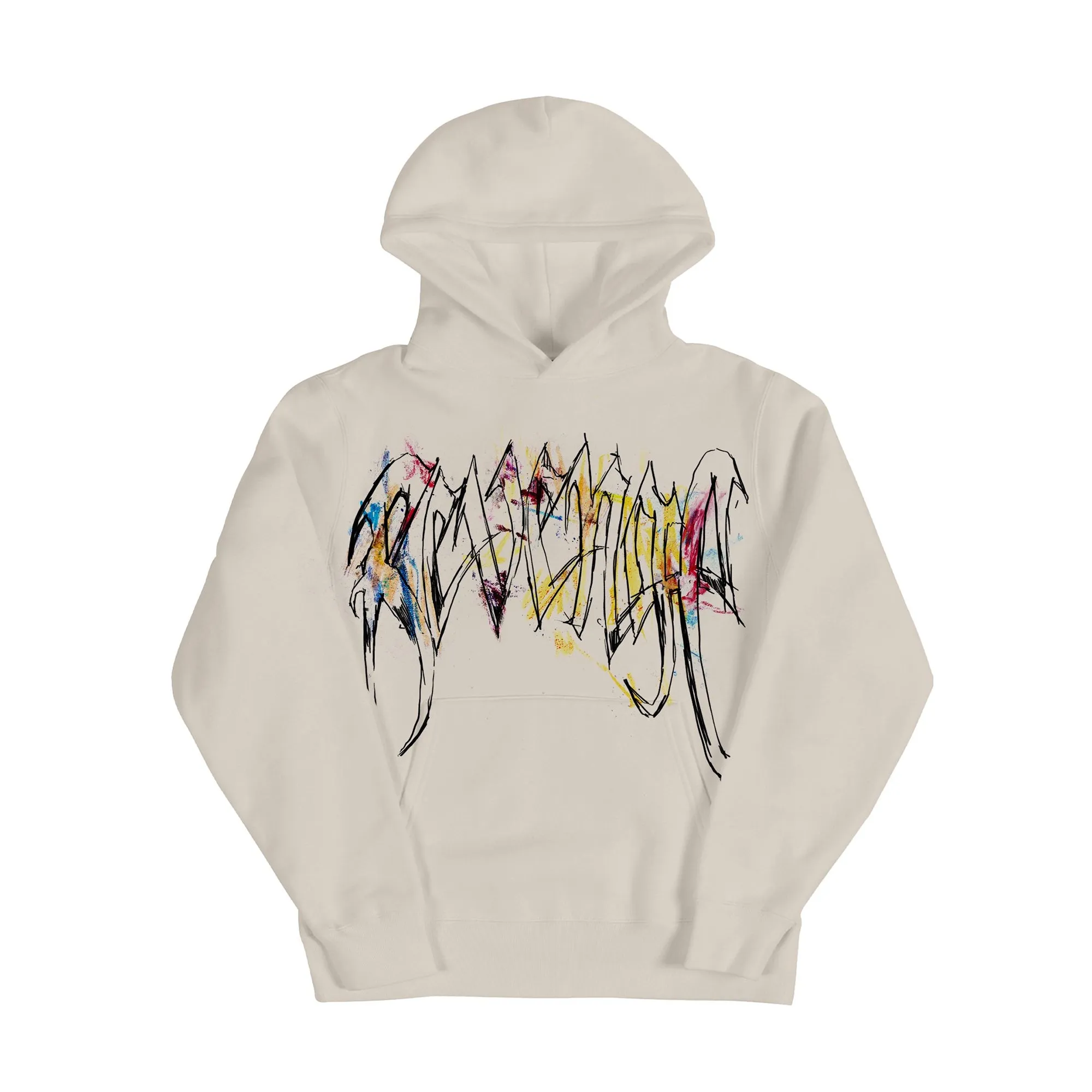Revenge x OTF Lil Durk Painting Hoodie White sold by PLUS