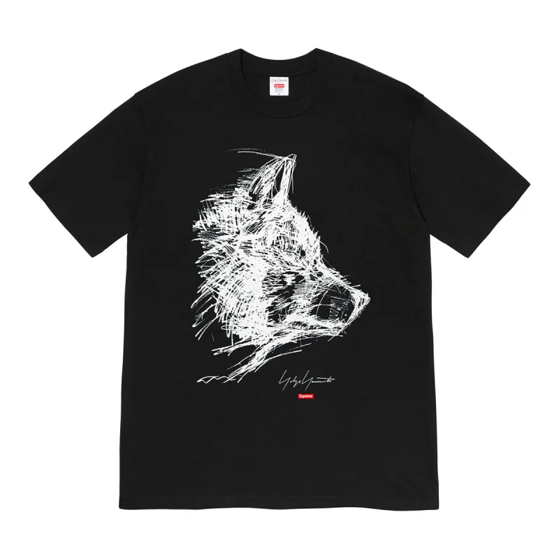 Supreme FW20 Week 4 x Yohji Yamamoto Logo Tee 'Black White