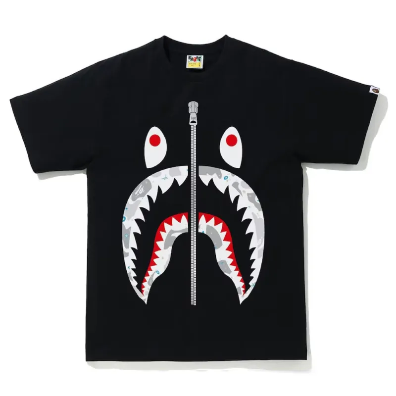 Bape Space Camo Shark Tee Black (SS21) sold by PLUS