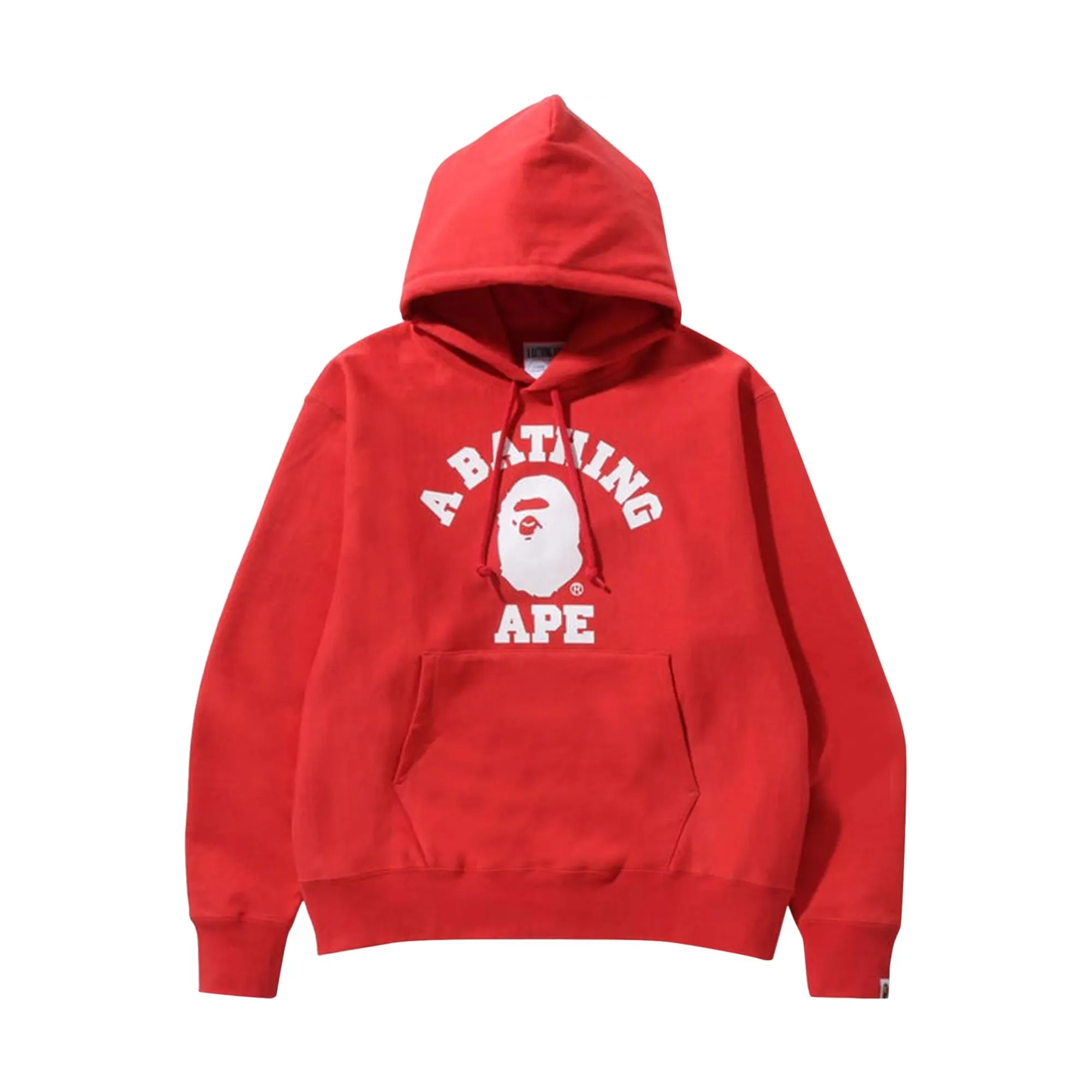 Bape Classic College Relaxed Fit Pullover Hoodie Red sold by PLUS