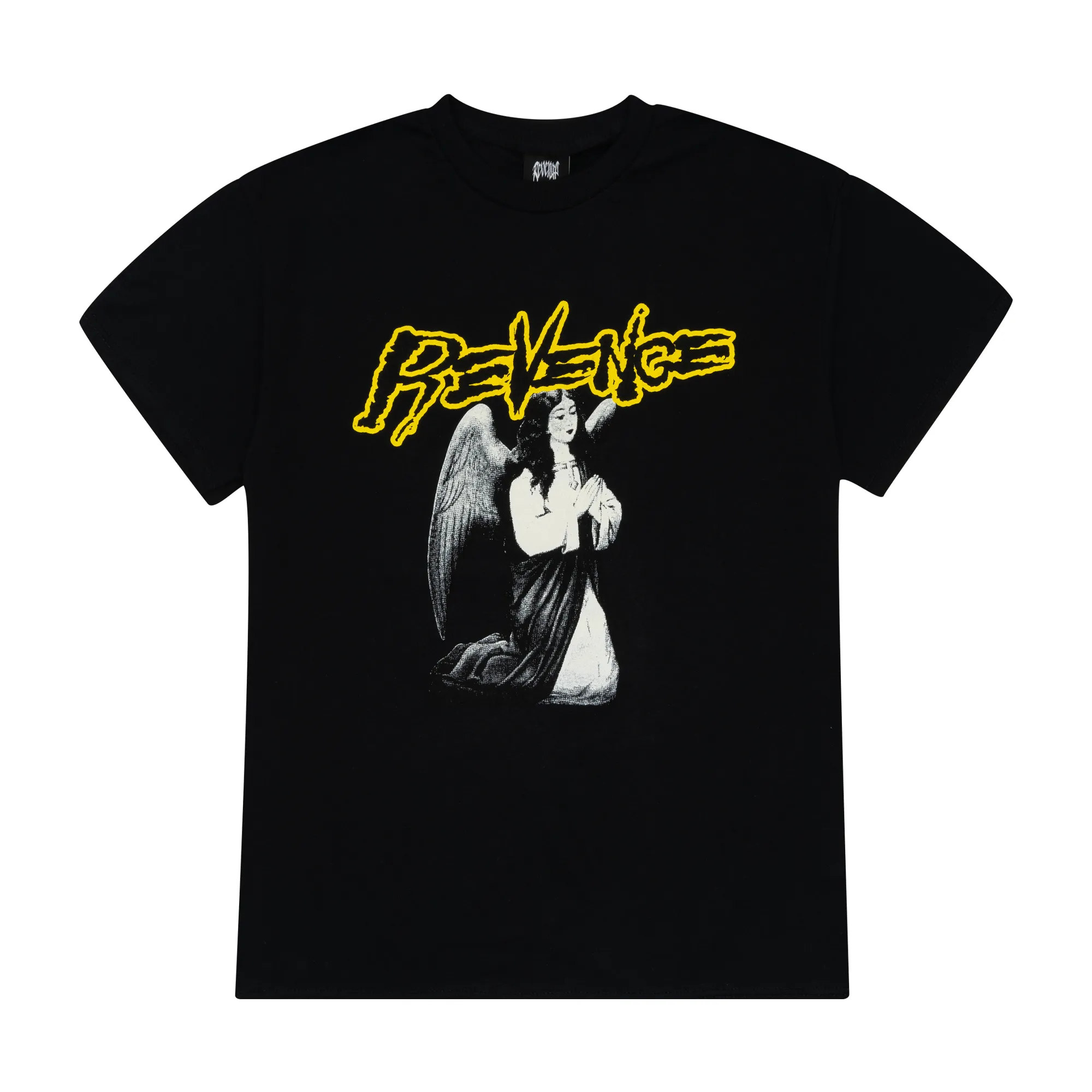 Revenge Angel Tee Black/Yellow sold by PLUS