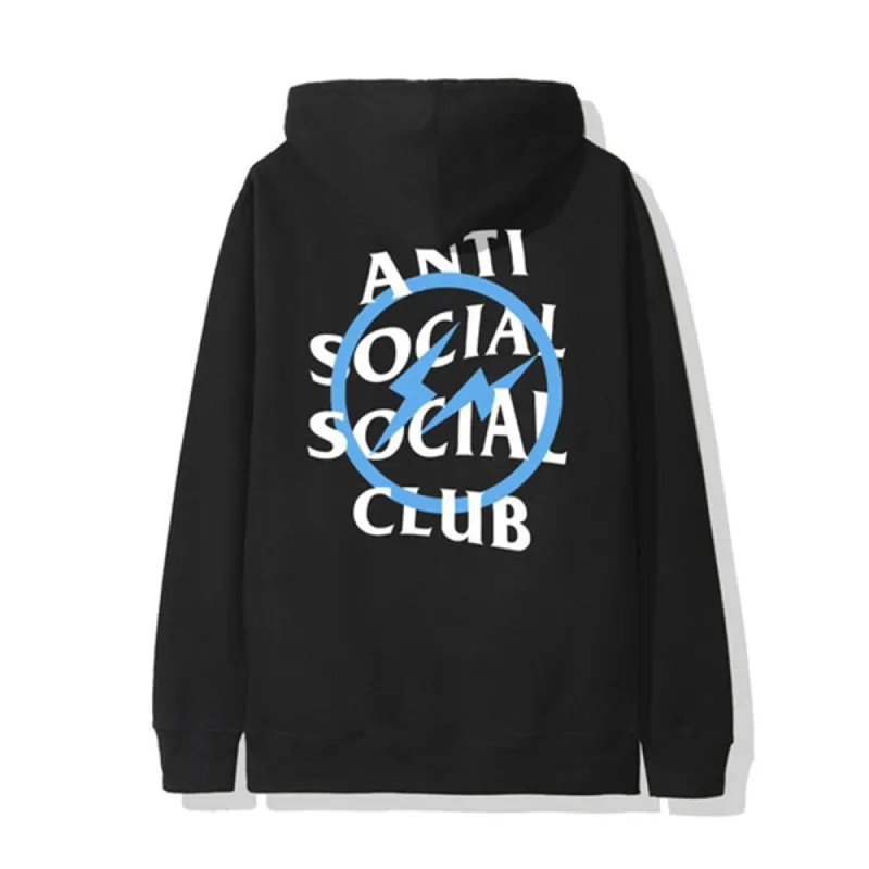 ASSC x Fragment Blue Bolt Hoodie Black sold by PLUS