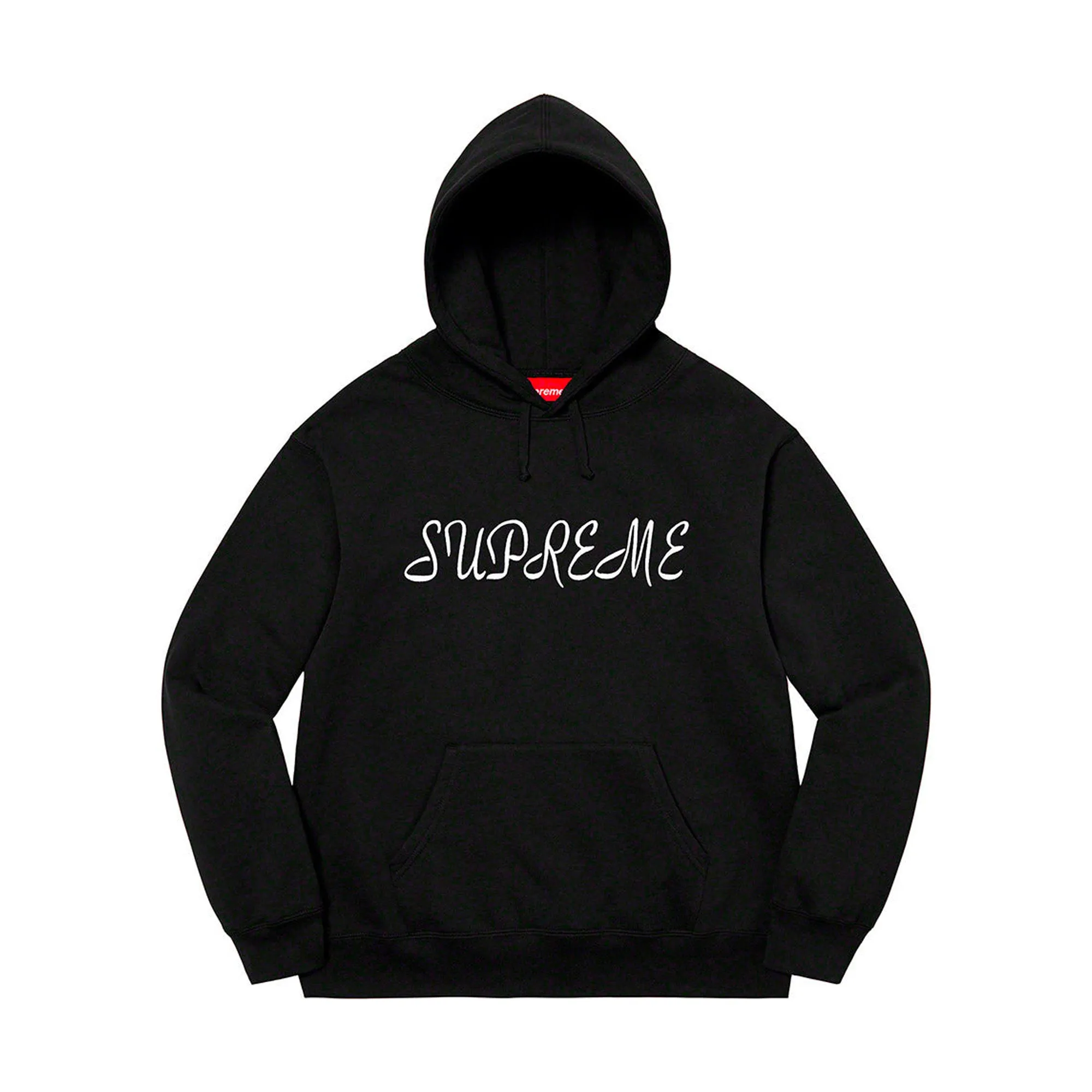 Supreme Script Hooded Sweatshirt Black sold by PLUS