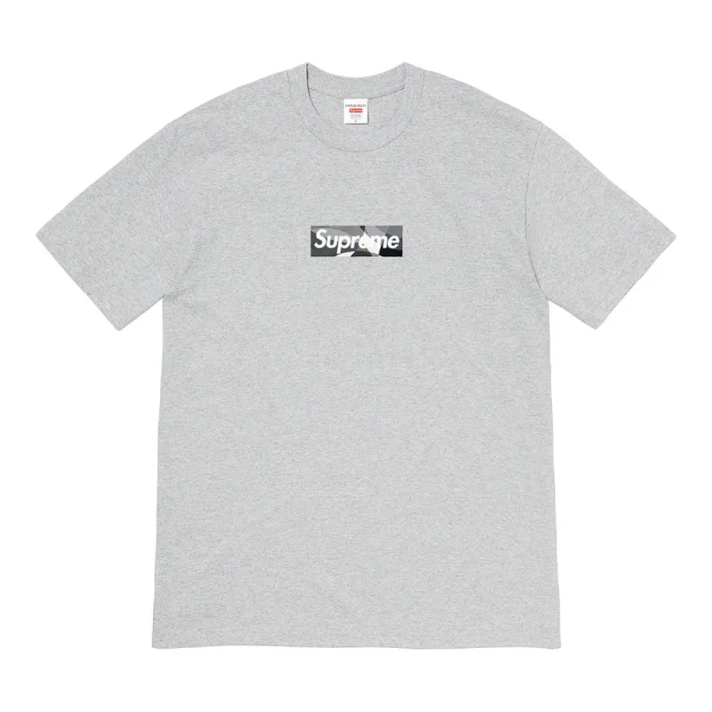 Supreme Emilio Pucci Box Logo Tee Heather Grey/Black sold by PLUS