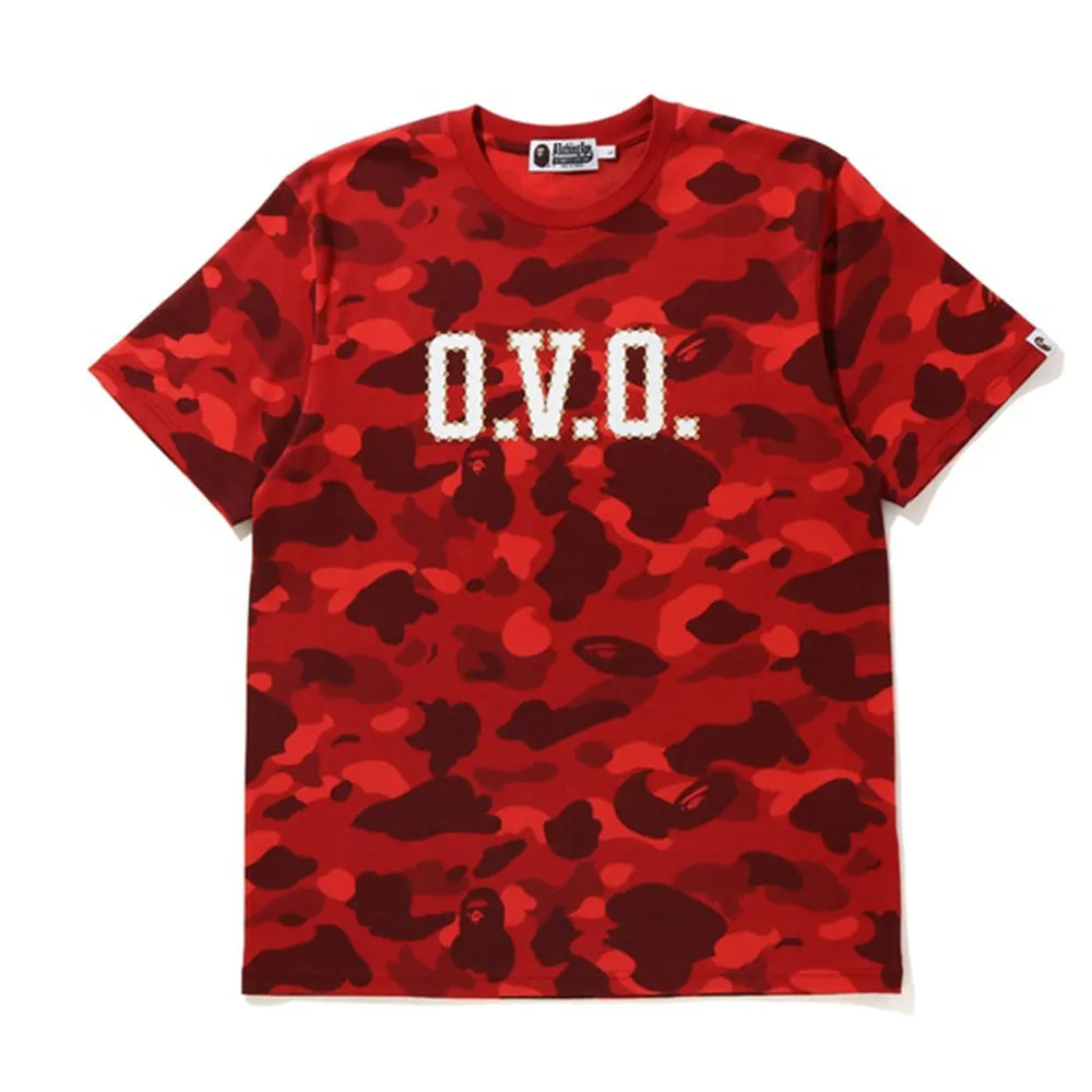 BAPE x OVO Color Camo Tee Red sold by PLUS