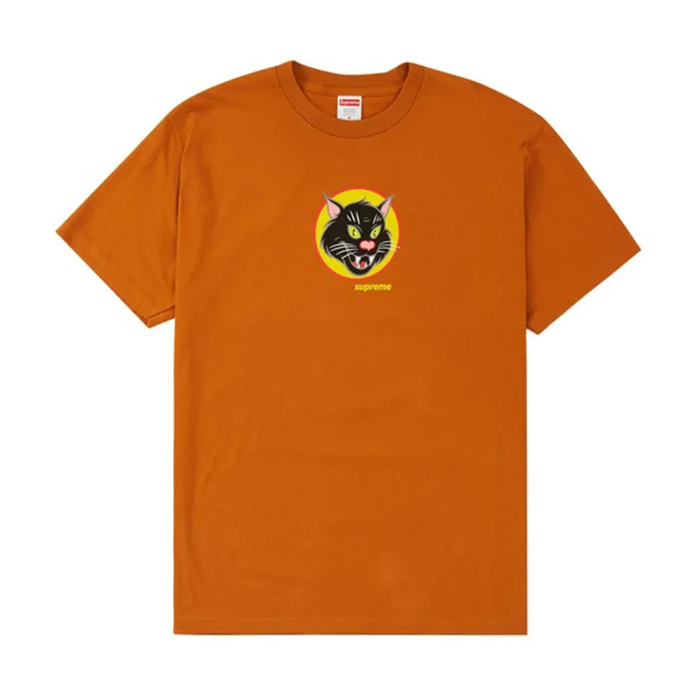 Supreme Black Cat Tee Burnt Orange sold by PLUS