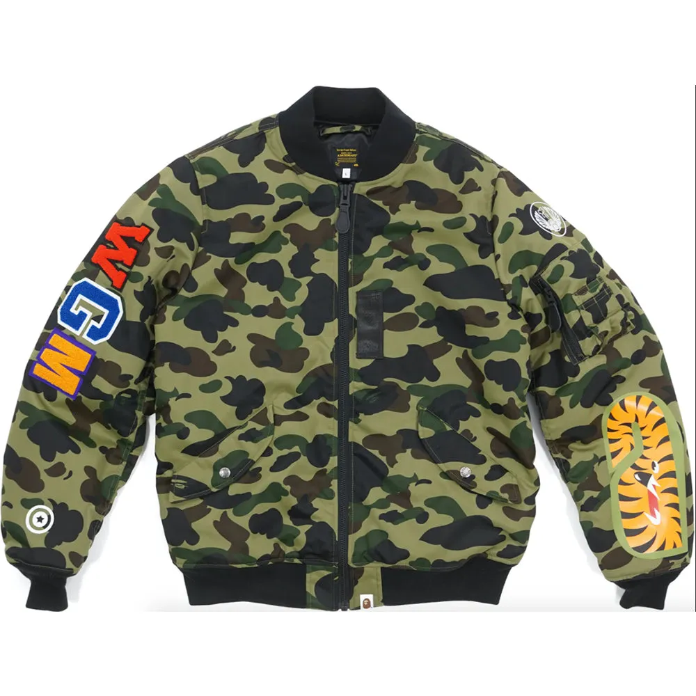BAPE 1st Camo Back Shark MA1 Jacket Green sold by PLUS product image thumbnail 2