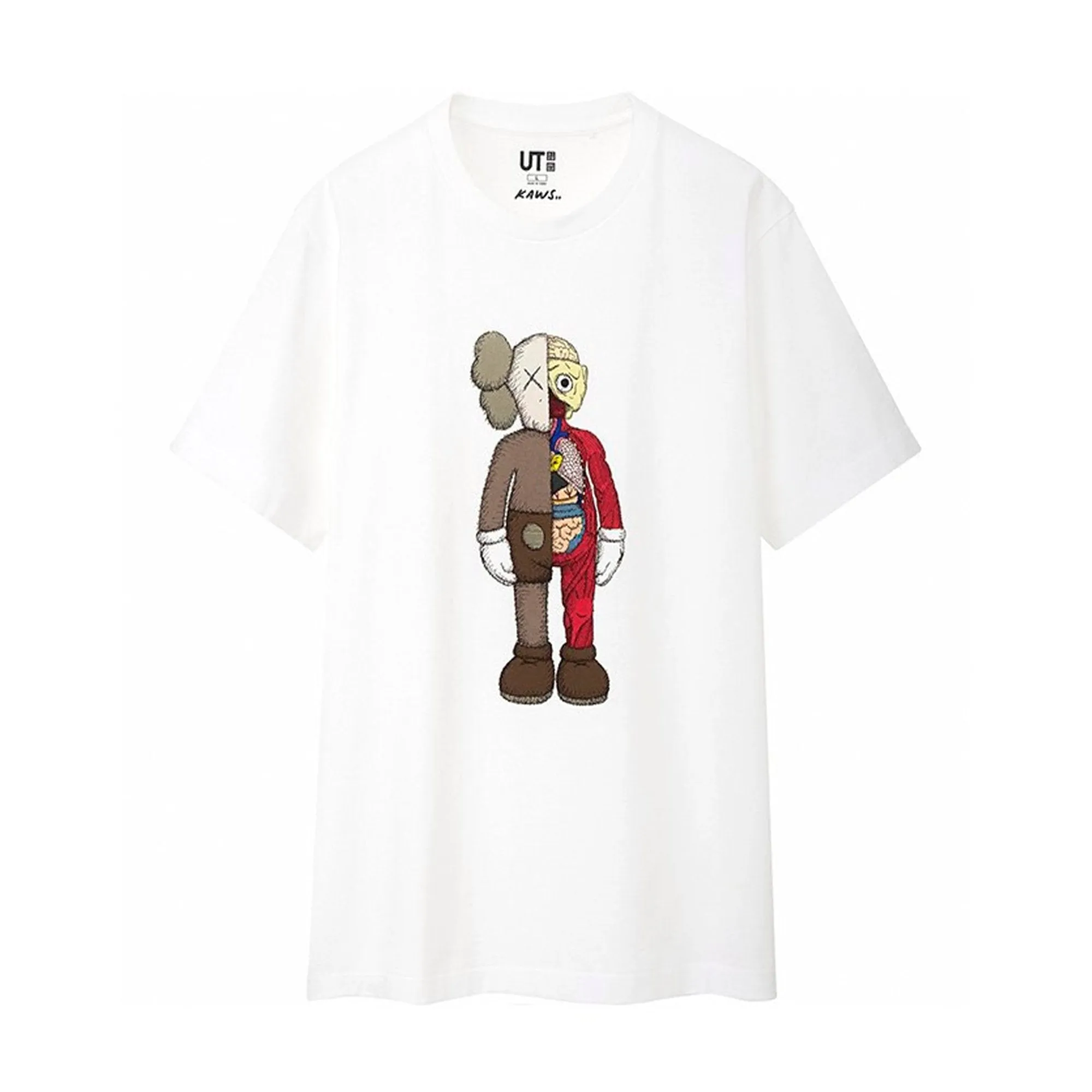 KAWS x Uniqlo Flayed Tee White sold by PLUS